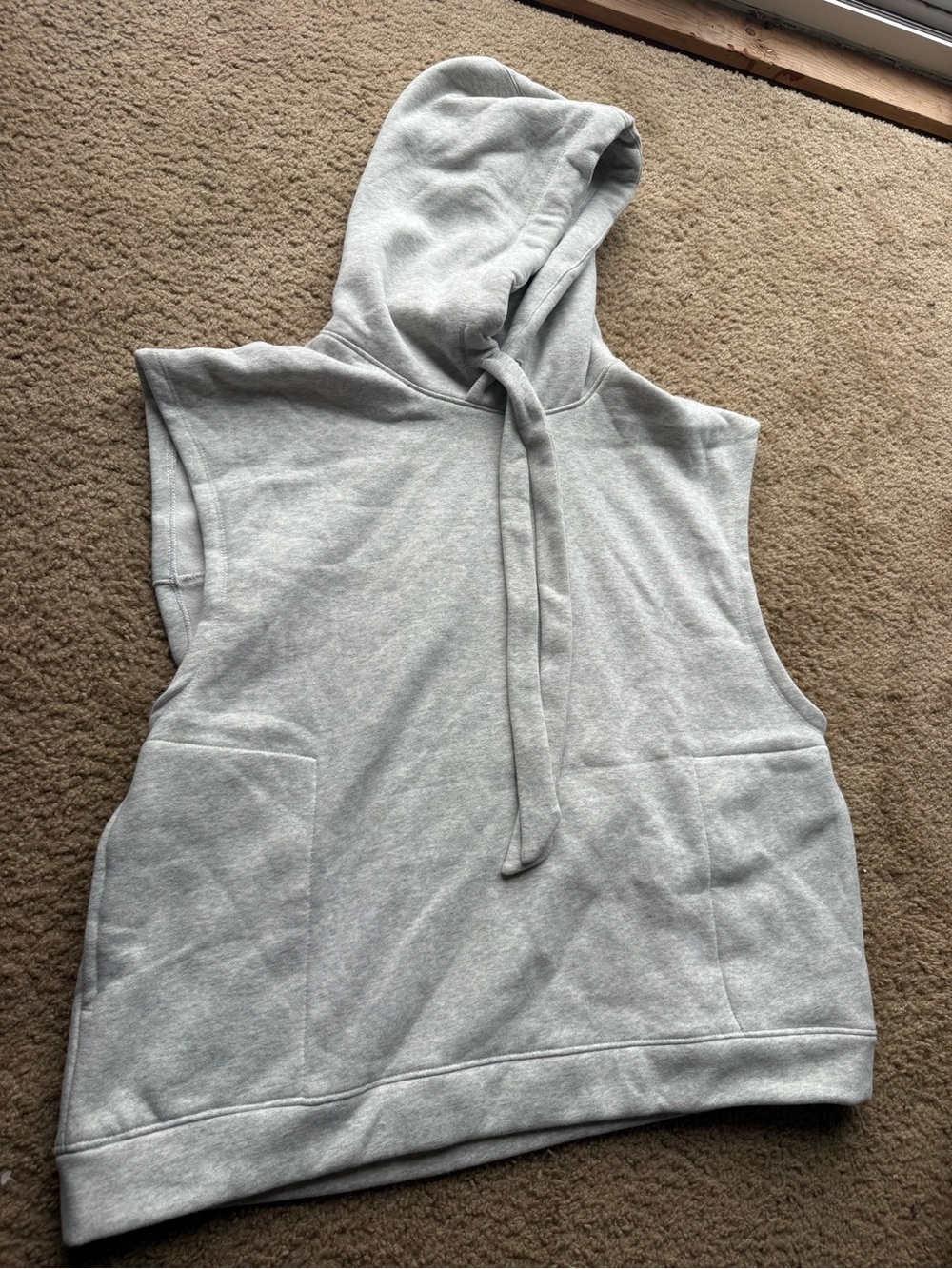 BUCKETLIST Light Gray Sleeveless Hooded Pullover